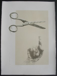 Scissors 56x76cm.